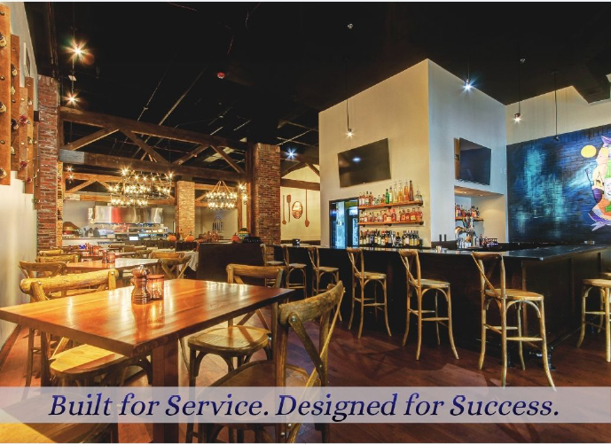 A restaurant and bar